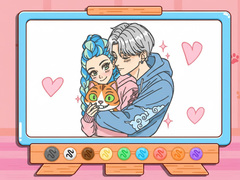 Coloring Book: Kpop Valentine's Day