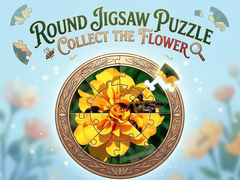 Round jigsaw Puzzle - Collect the Flower