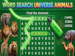 Word Search Universe Animals