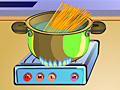 Cooking spaghetti with tuna
