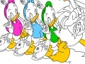 Donald and Family Online Coloring