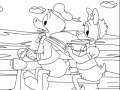 Donald Duck In Scooter Online Coloring Game