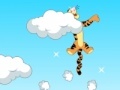 Tiger jumps on clouds
