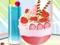 Strawberry ice cream decoration