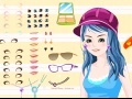 The girl with blue hair