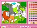 Rosy Coloring: The Lion and The Zebra
