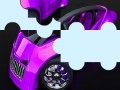 Futuristic pink car puzzle