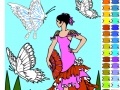 Dancer With Butterflies Coloring