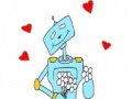 Robots in love coloring