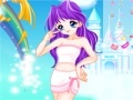 The girl on the background of the castle