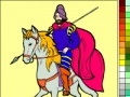Coloring: Knight on horseback
