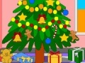 Cartoon xmas tree coloring page