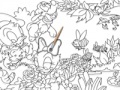 Donald's garden online coloring page