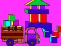 Coloring: Castle of colorful cubes