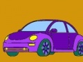 Purple old model car coloring