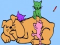 Dog and cat coloring game