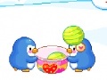 Penguins and ice cream balls